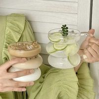 Transparent Heat Resistant Glass Coffee Mug Glass Latte Cup Breakfast Mug Milk Water Cocktail Glass Cup Beer Drinking Glasses
