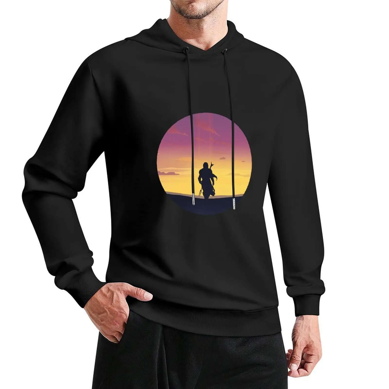 the mando sun down 2020 gift best selling Pullover Hoodie anime clothing mens clothes hoody