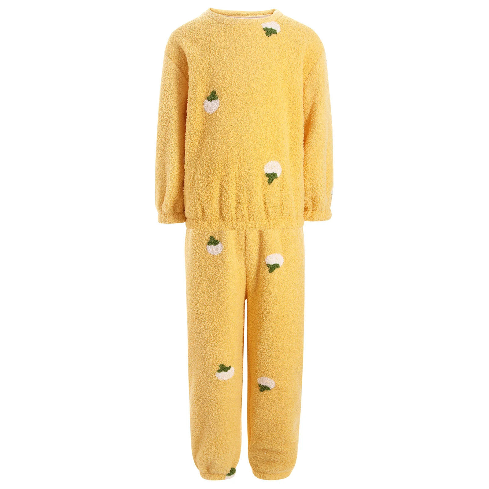 Kids Autumn Winter Sleepwear Flannel Pajamas Girls Boys Long Sleeve Suits Comfortable Cozy Warm Dailywear Loungewear Homewear