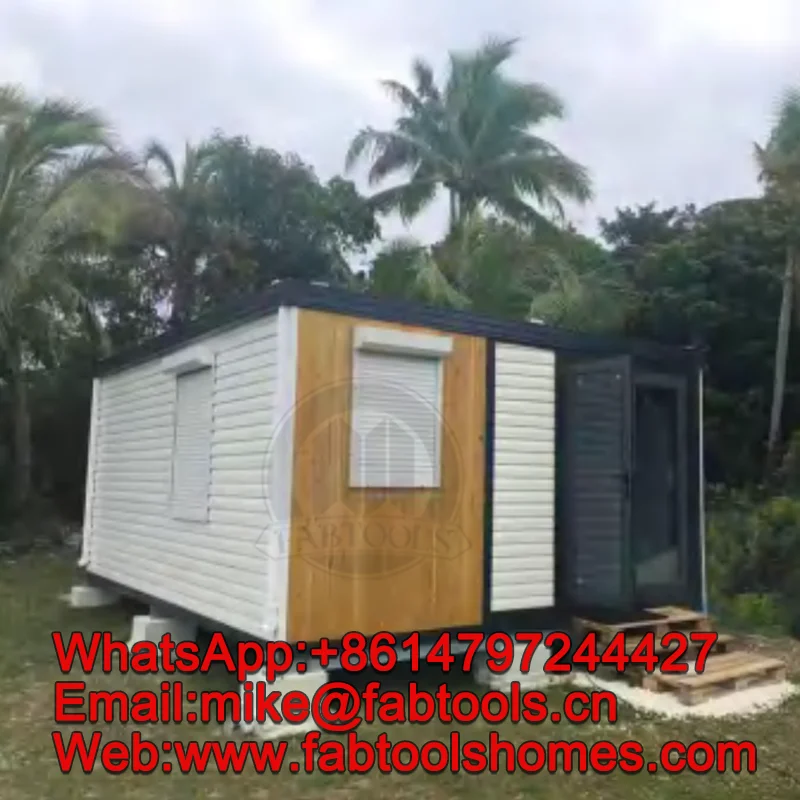 Detachable 20ft prefab portable office mobile tiny home modular prefabricated container house bar