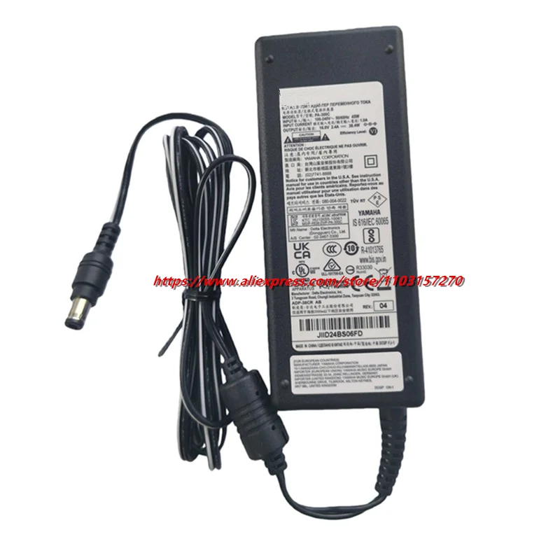 Genuine PA-300C 16V 2.4A AC Adapter Charger For YAMAHA PSR-S550 PSR-S650 PSR-S670 PSR-S770 PSR-S970 PSR-S775 Piano Power Supply