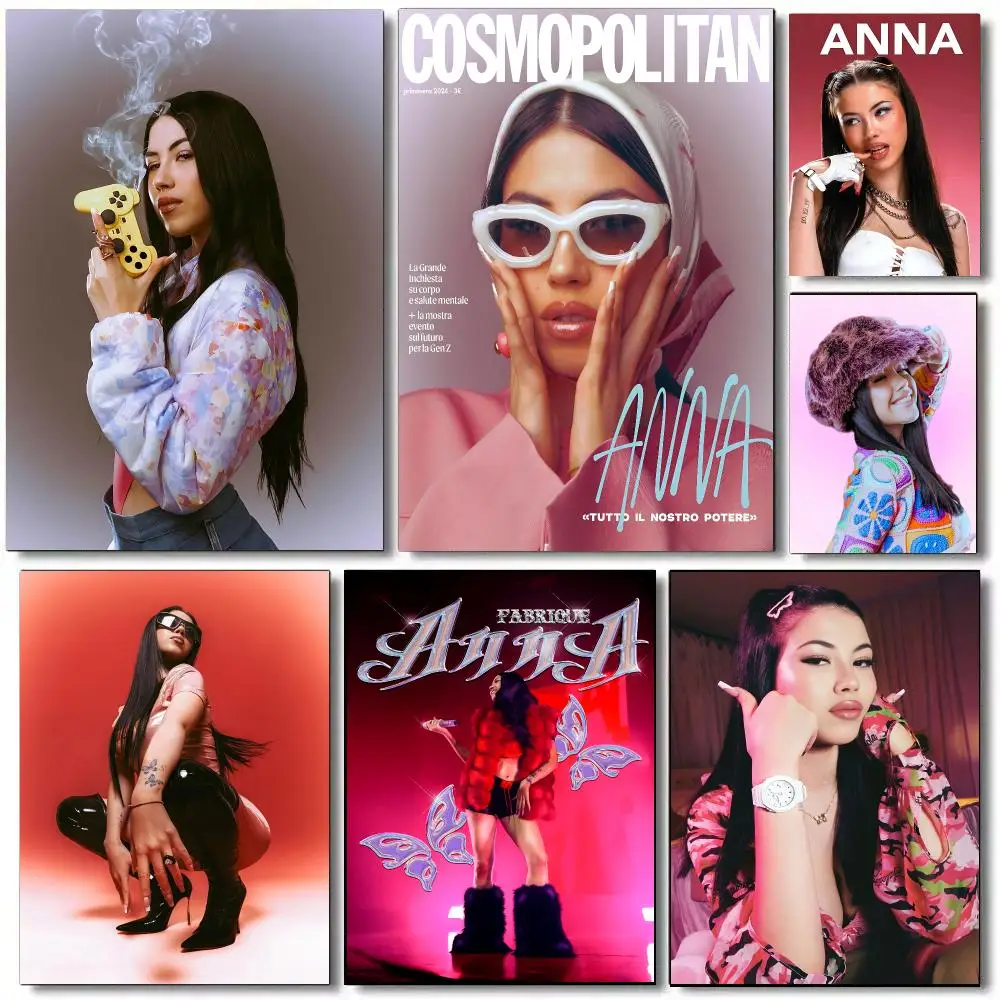 Pop Singer A-Anna Pepe Poster Self Adhesive Wall Art Decor for Bedroom Home Decor Halloween Gift