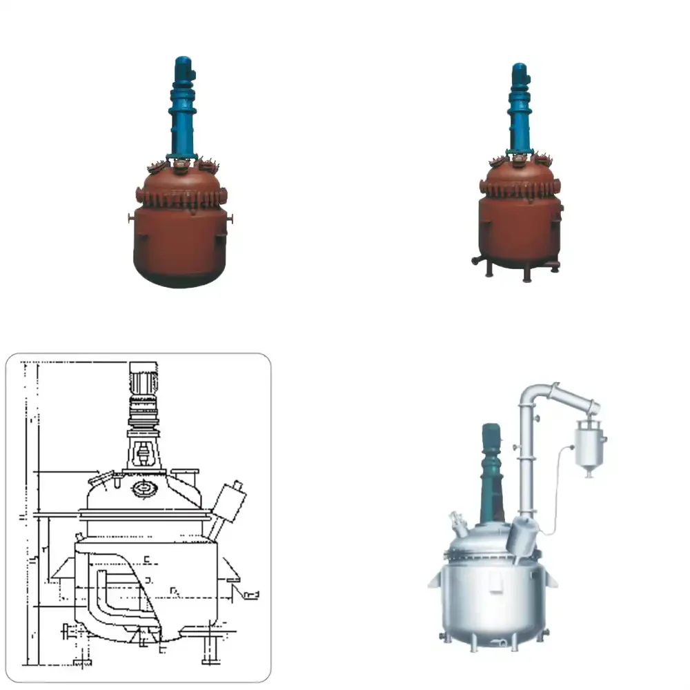 Hot Sale Stainless Reactor Steel Electric Heating and Steam Heating Glass-lined Reaction Vessels