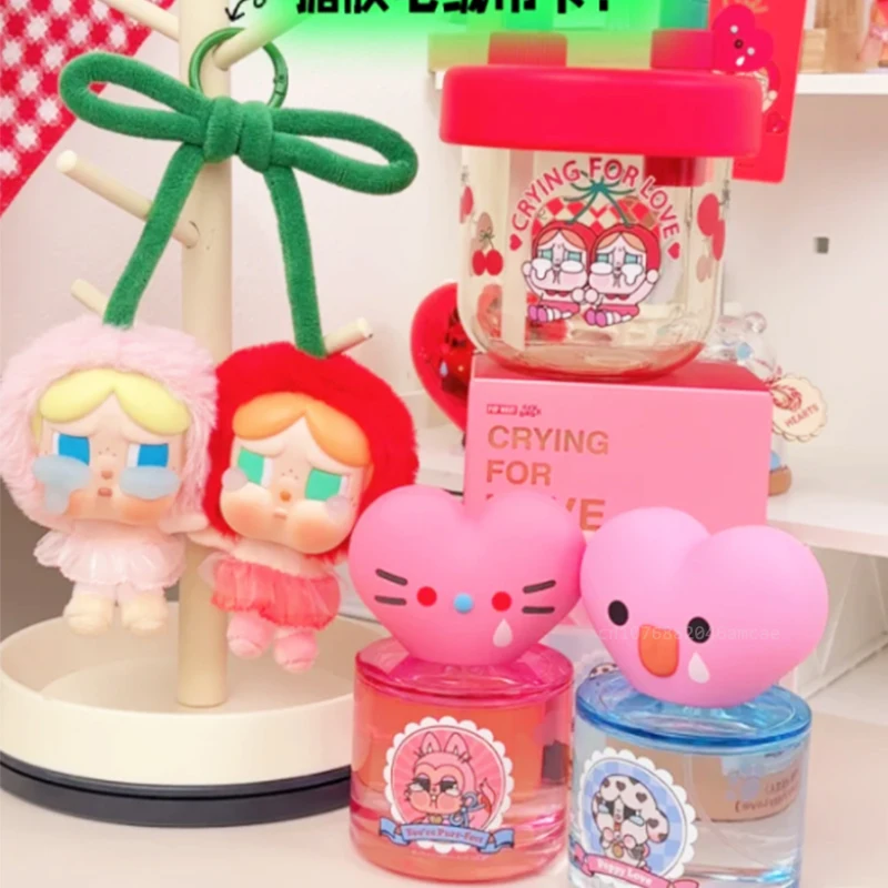 Genuine Crybaby Crying For Love Series Vinyl Face Doll Hanging Card Cute Love You Cherry Much Figures Keychain Pendant Gift