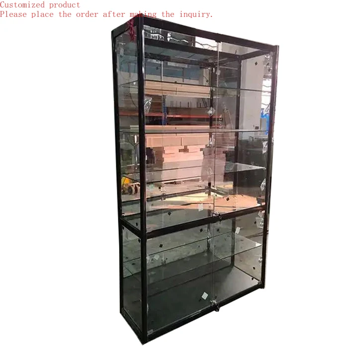 

Custom.Aluminium Alloy Glass Display showcase Luxury Jewelry Store Showcase Design for Jewellery Shop