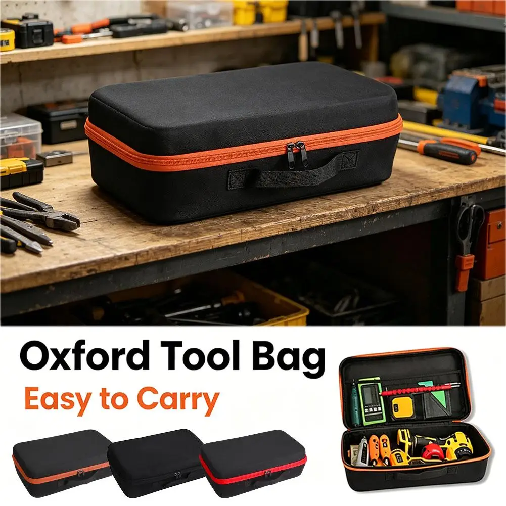 Multi-purpose EVA Hard Tool Case Waterproof Oxford Portable Storage Bag for Emergency Power Bank, Hand Tools, Small Electronics