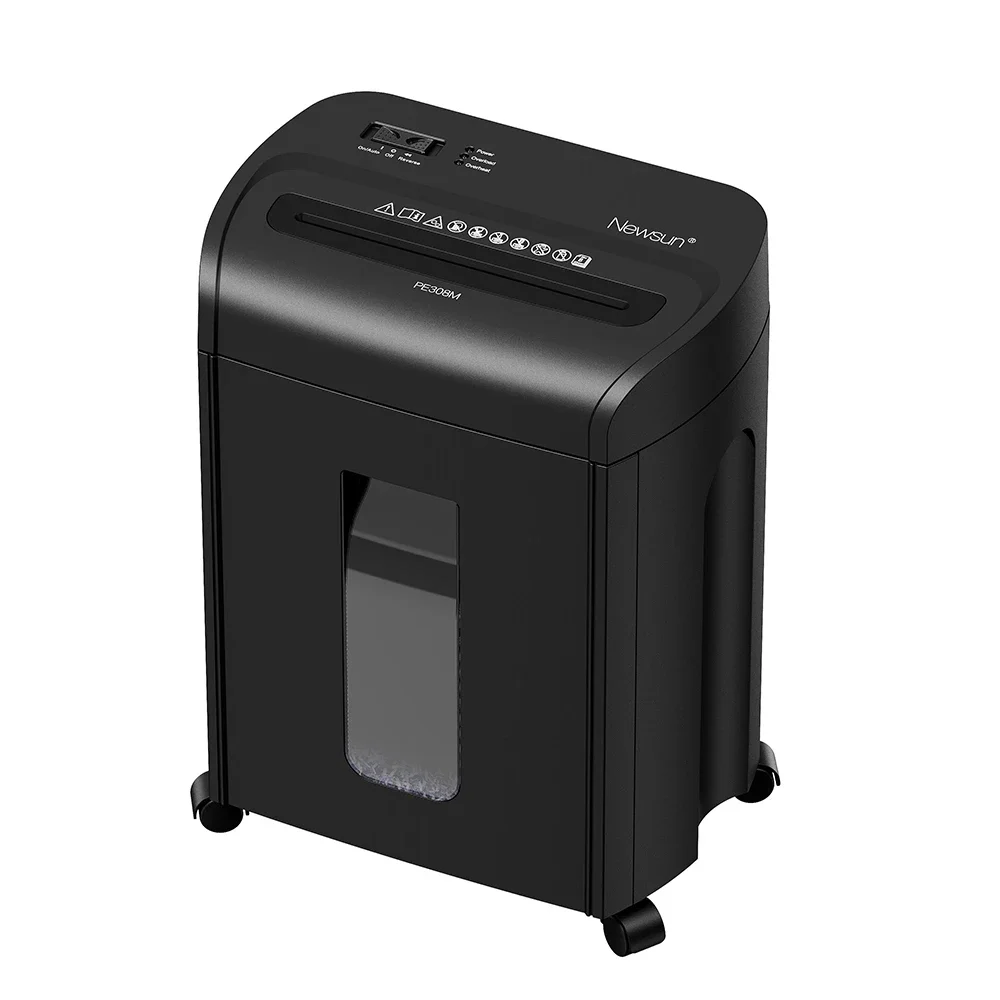 

P5 10 Sheets Micro Cut Paper Shredder 18 Liter Pull-out Bin,8 Mins Shredding Time,Lift Head,LED Indication