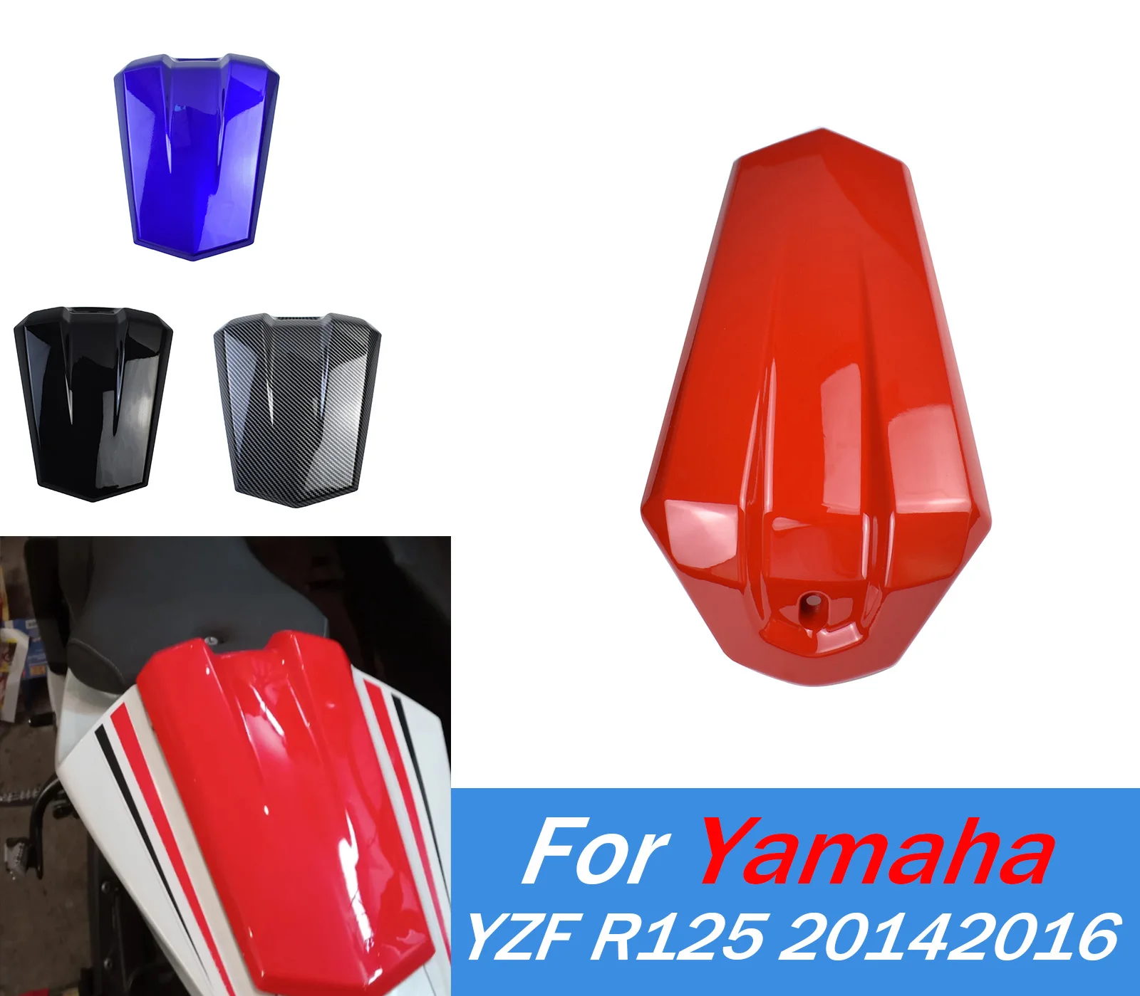 

For R125 Rear Passenger Pillion Seat Cover For Yamaha YZF-R125 2014 -2016 YZFR125 R125 Motorcycle Fairing Cowl Motor Accessories