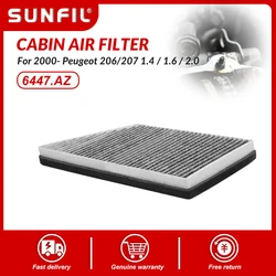Car Cabin Air Filter for 2000- Peugeot 206/207 1.4 / 1.6 / 2.0 Citroen C2 2010- PEUGEOT HOGGAR 1.4 /1.6 6447.AZ