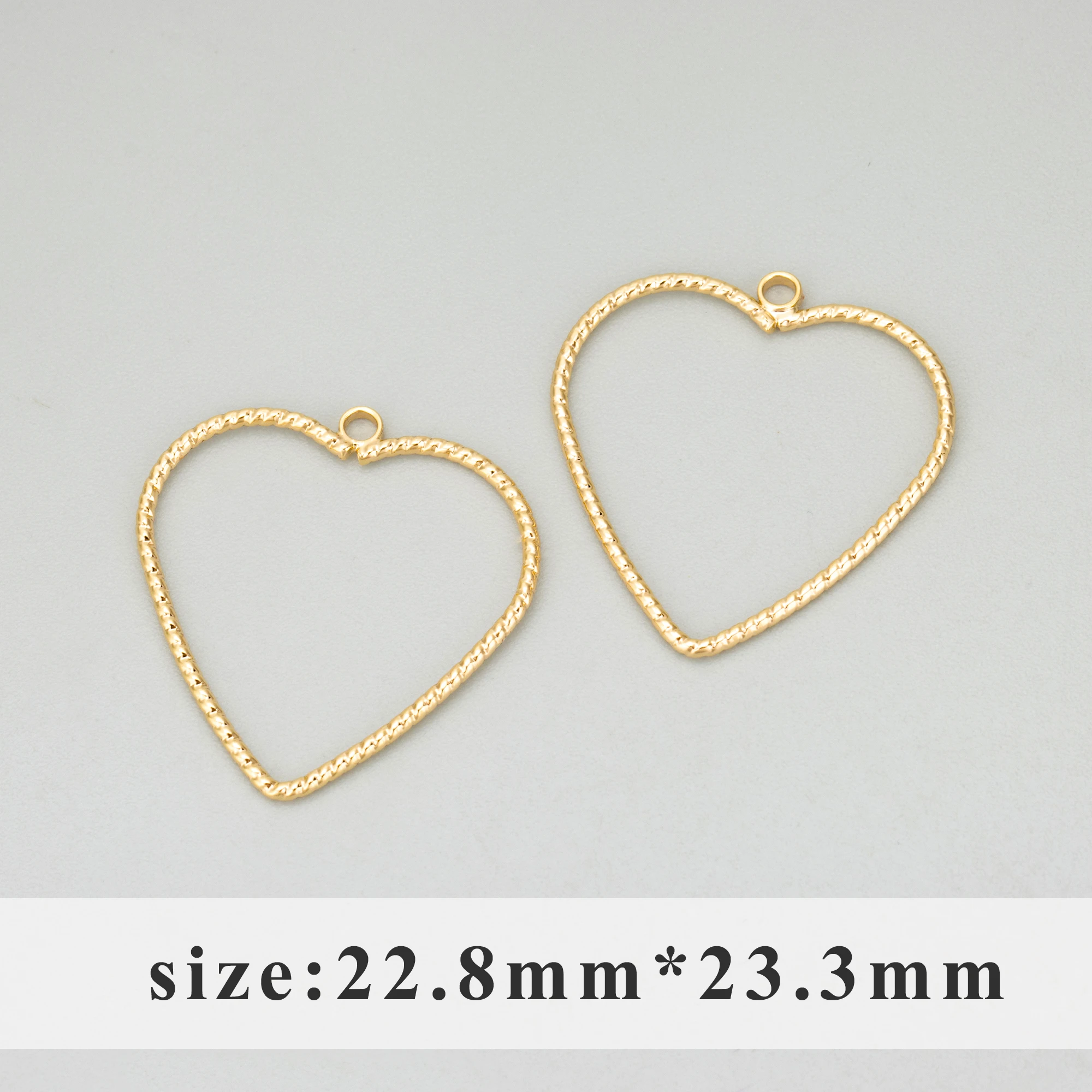 GUFEATHER MD63,jewelry accessories,18k gold rhodium plated,copper,circle heart shape,charm,jewelry making,diy pendants,20pcs/lot