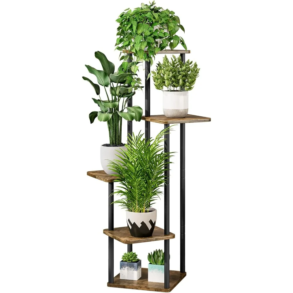 

5 Tier Metal Plant Stand Indoor Outdoor Corner Shelf for Multiple Plants Flower Holder