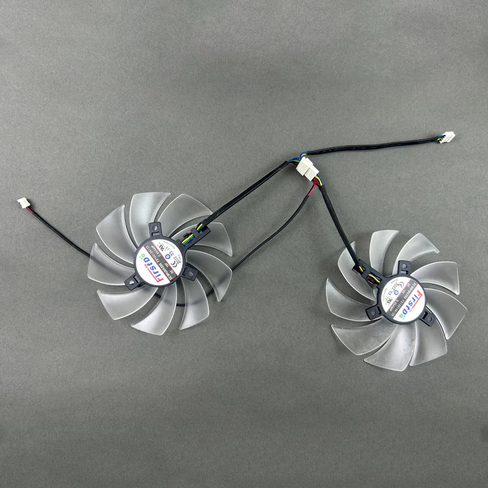 مروحة تبريد جديدة FD10015H12D 4PIN لـ Powercolor RX 6650 6600 XT 7600XT Hellhound بطاقة الرسومات مروحة بديلة GPU مروحة