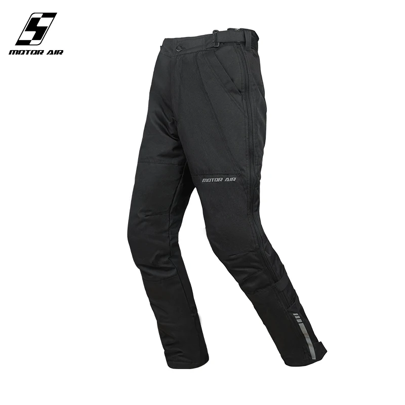 Motorcycle Riding Black Men's Pants Winter Cotton lining Warmth Quick Speed Off Waterproof Design With CE Protective Accessories