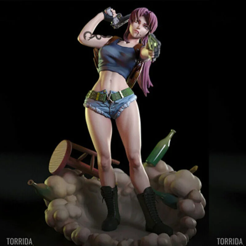 

A Ruthless Girl Full Resin Figure 1/24 Scale 75mm Assemble Miniature Model Kit Unassembled Unpainted Diorama Toys