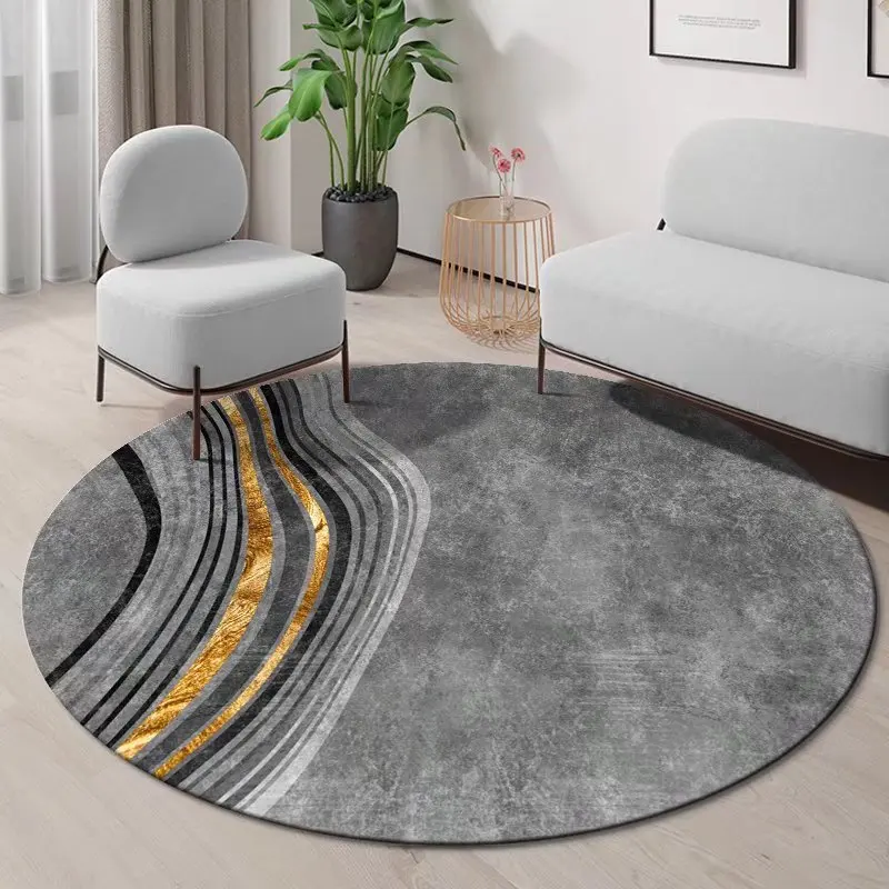 

Geometric Rotundity Carpet Non-slip Living Room Decoration Home Abstract Style Rug Washable Bedroom Mat for Children Soft Rugs