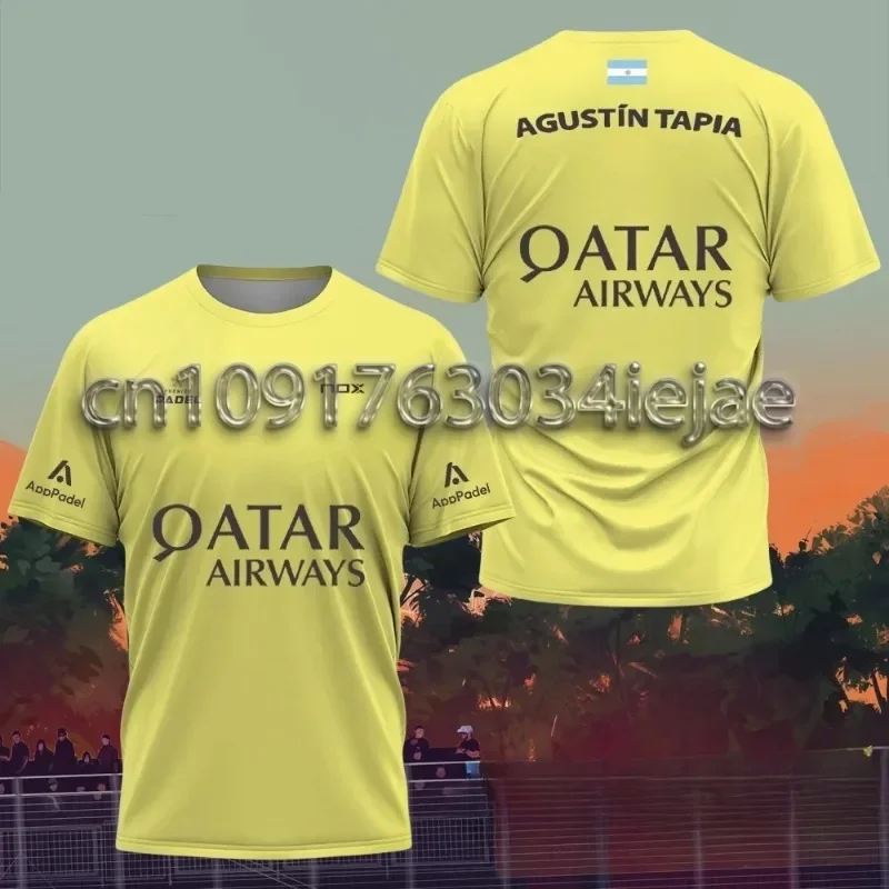 

MOTO-Cool Padel Breathable Fitness T-Shirt Summer Short Sleeve Men's and Women's Top 3D Digital Printing Sports T-Shirts Tops