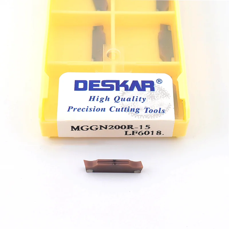 10pcs MGGN150 MGGN200 MGGN300 MGGN400 R-15 L-15 LF6018 Carbide Insert DESKAR CNC Lathe MGGN Cutter Blade Grooving Turning Tools