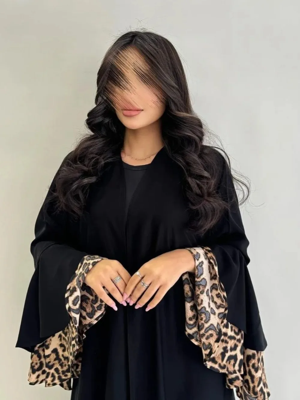 Muslim Leopard Print Dresses Jalabiya Women Cardigan Robe Vestidos Eid Ramadan Morocco Dubai Open Abayas Islam Arab Kaftan 2024