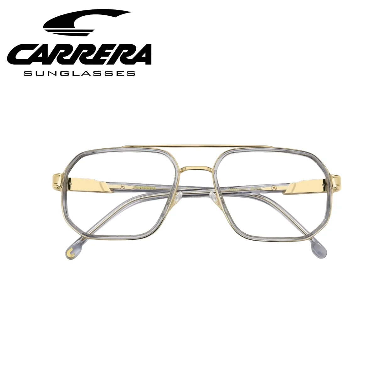 

New CARRERA 1137 Authentic Fashion Double Bridges Women Glasses Frame Clear Anti-Blu Eyewear Retro Men pilot Optical Goggles