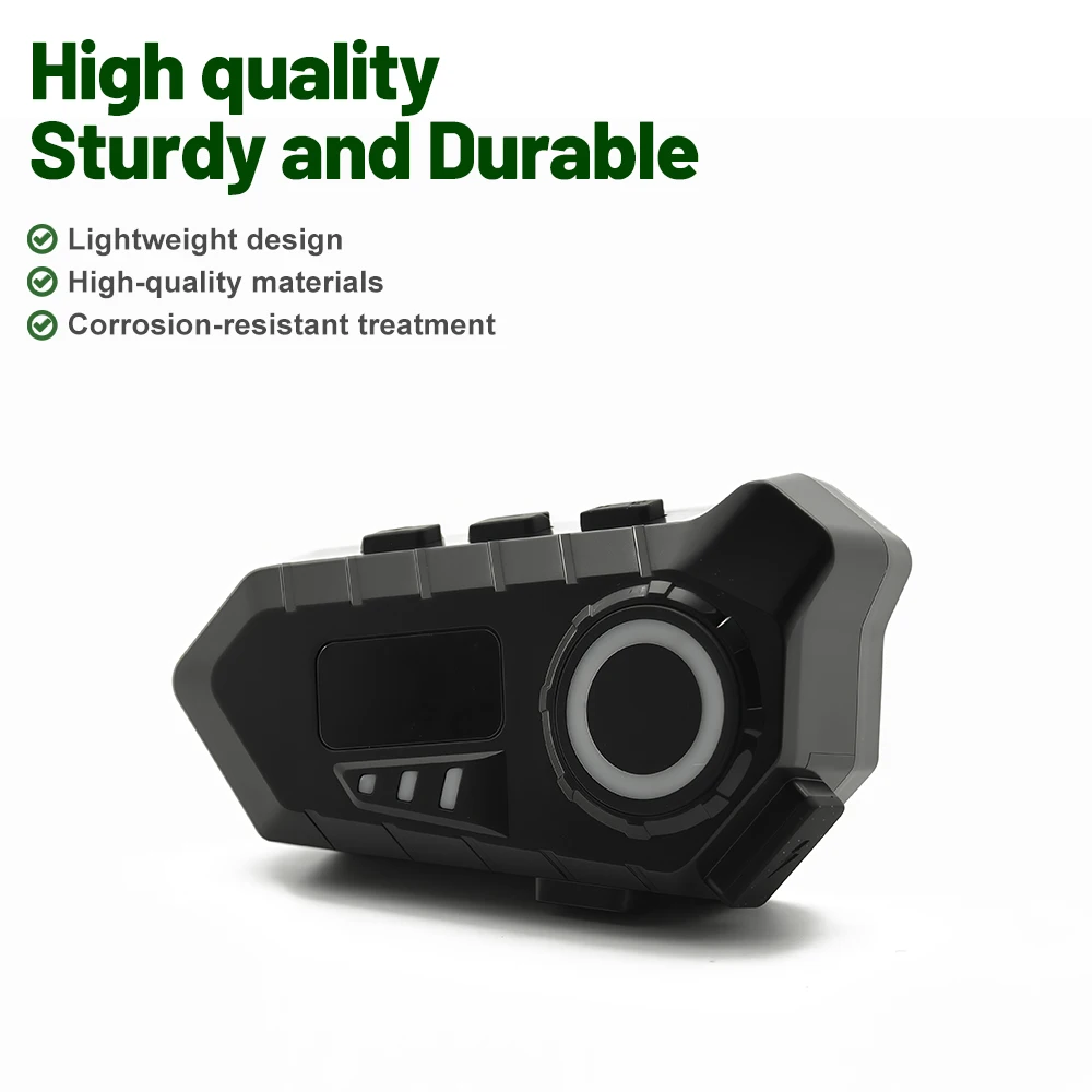 Y30A  Motorcycle Helmet Headset Bluetooth 6.0 FM Radio Waterproof LCD Display Communication System For Motorbike Riders
