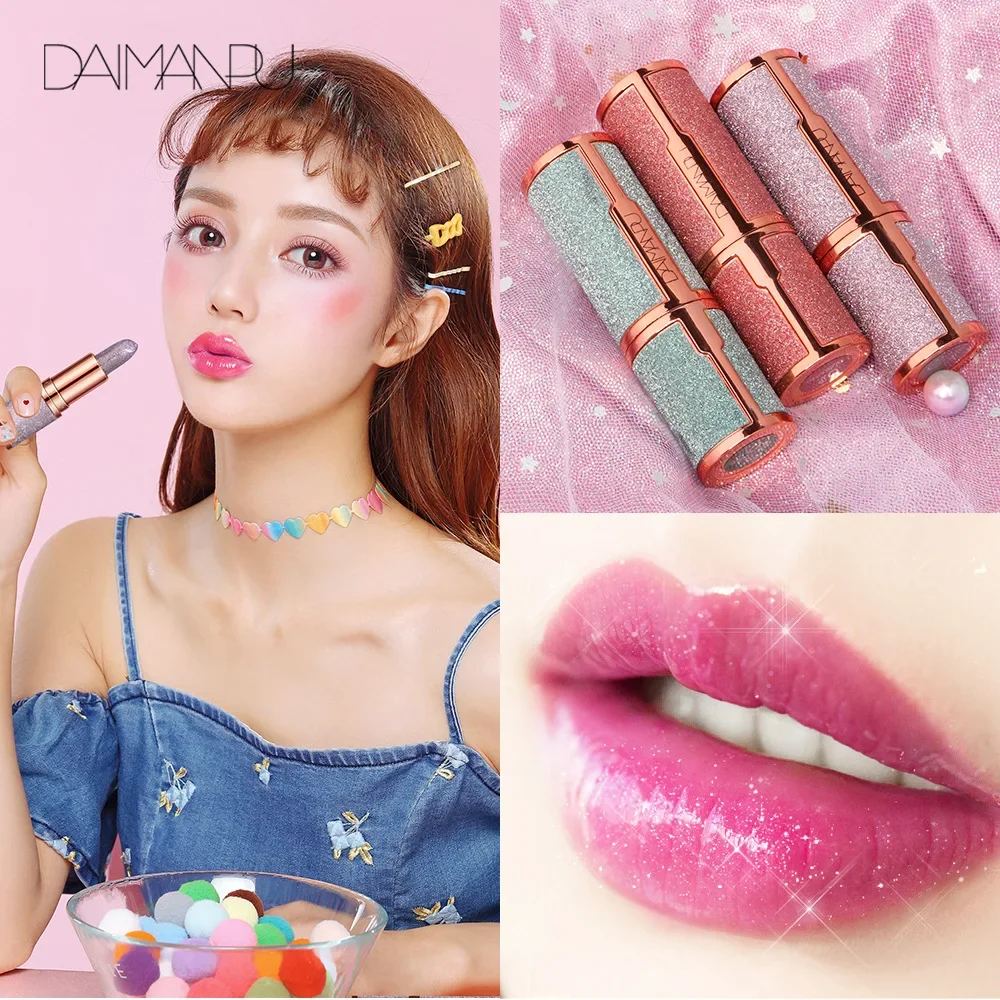 Glitter Temperature Change Lipstick Nude Pink Glitter Lip Gloss Makeup Lasting Velve Red Mermaid Sexy Shimmer Cosmetics Beauty