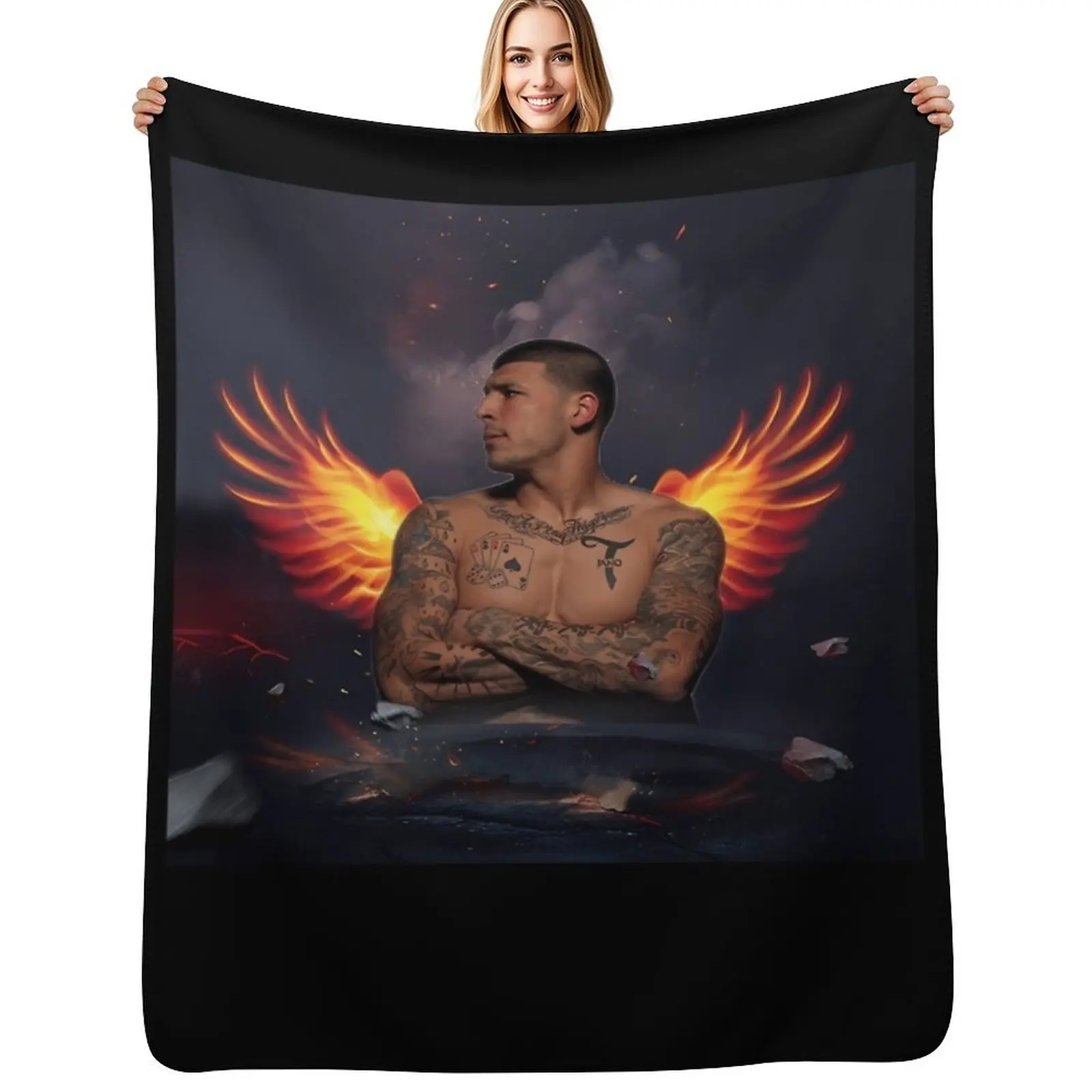 Aaron Hernandez Throw Blanket Spring Fall Cozy Throw Blanket for Couch