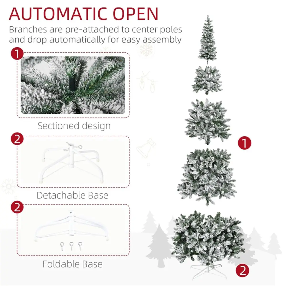 

9ft Artificial Christmas Tree - Perfect Holiday Decor for Home, Office & Parties