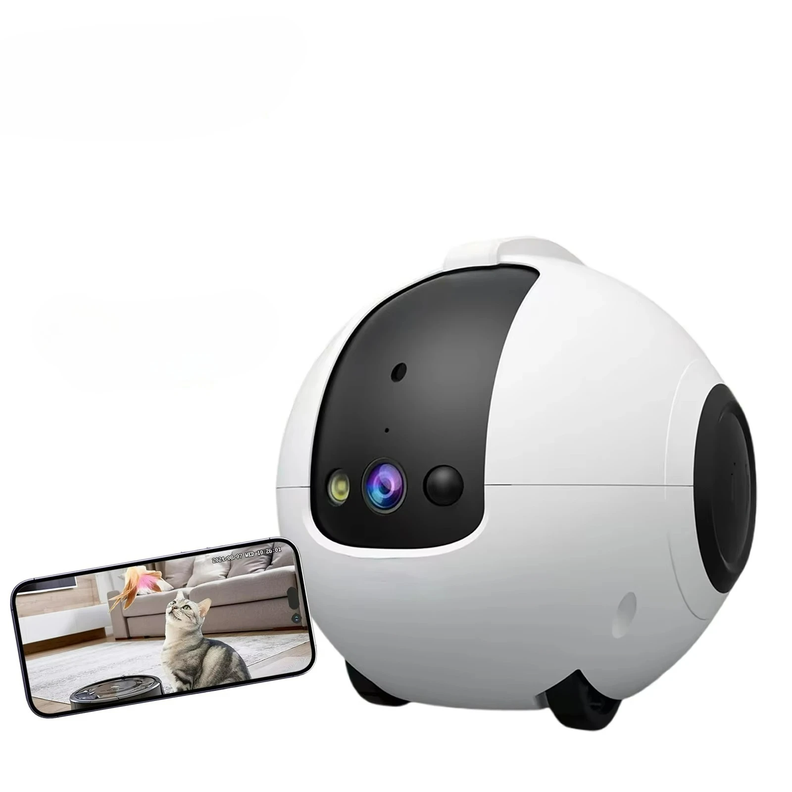 

Pet Intelligent Robot, Pet Entertainment Companion Application Control, cat Toy, Wireless Pet/elderly/baby Application Control