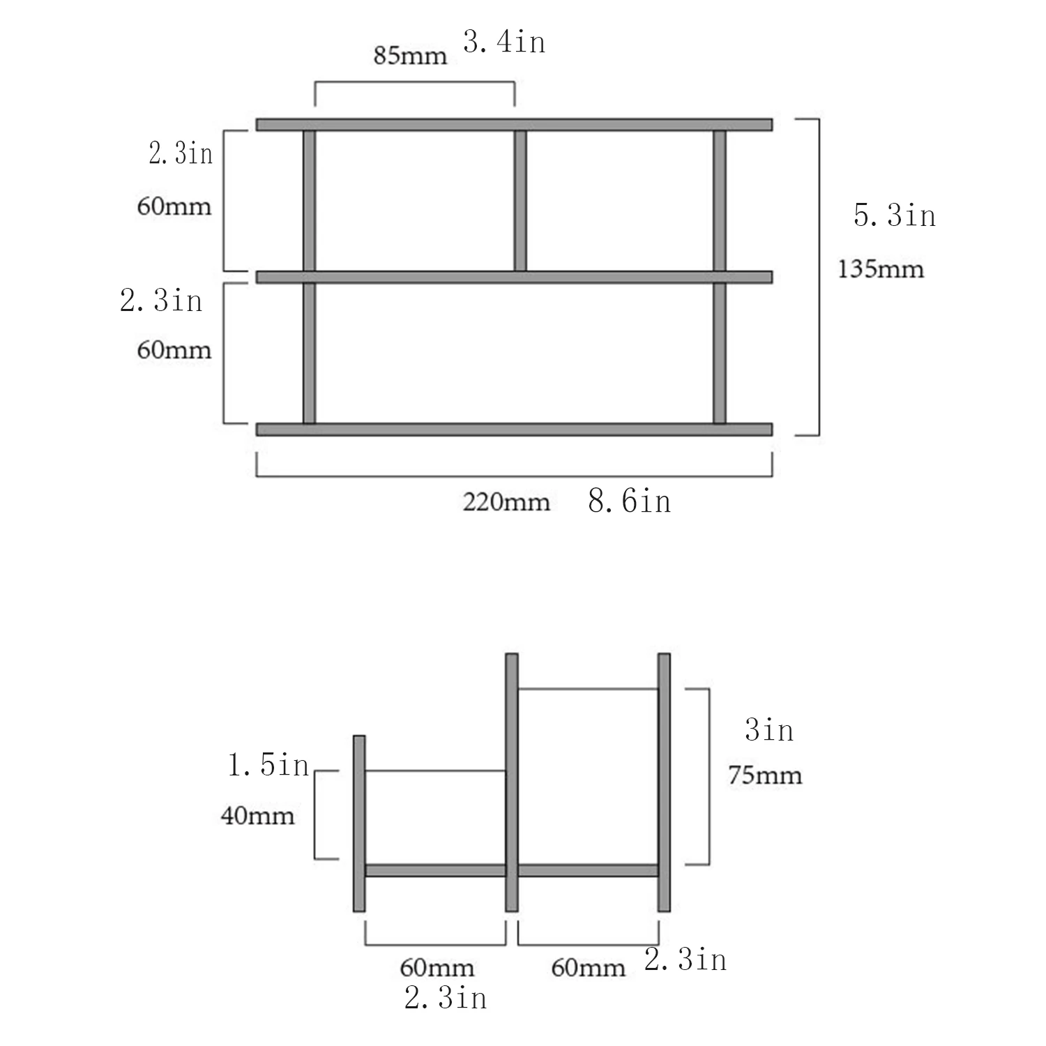 Acrylic remote control, storage rack, living room, bathroom, desk, coffee table, countertop, cosmetics storage box