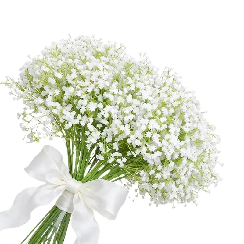 Nicht Verblassende Weiße Künstliche Gypsophila 20 Sträuße 600 Stiele Kunstblumen für Hochzeits-Tischdekoration – Detail 6
