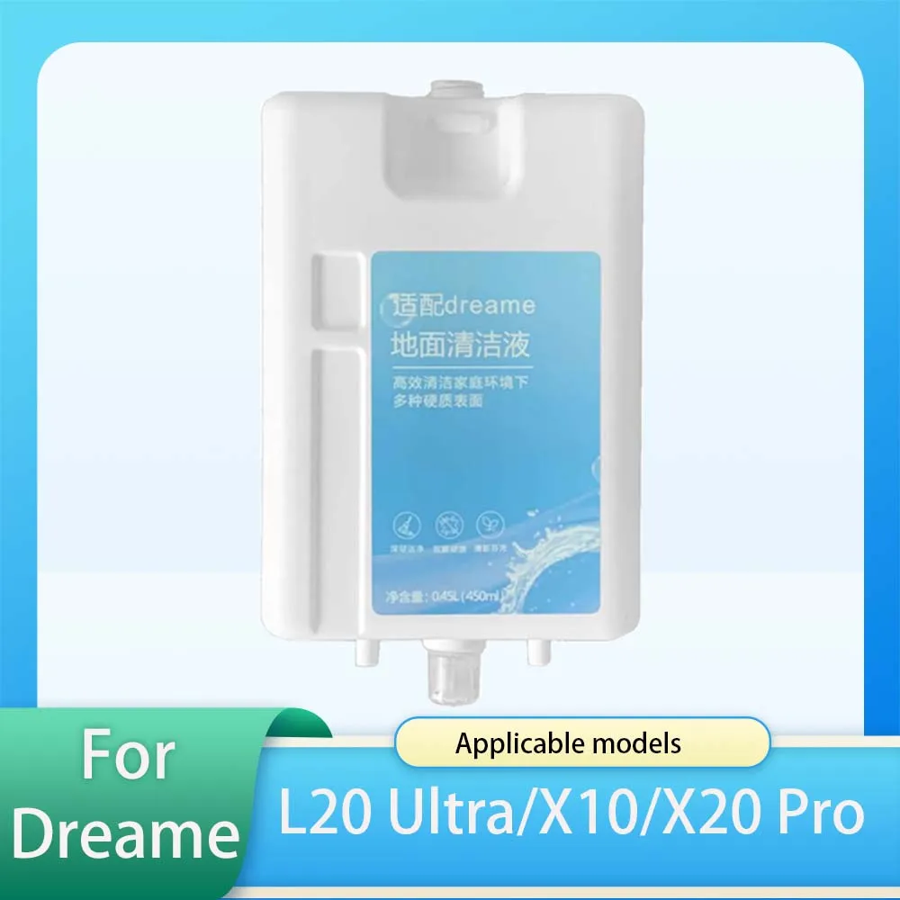 Płyn do Dreame L30 Ultra/L20 Ultra/X20 Pro/X10 części zamiennych Płyn odkurzacz Robot 450ml roztwór czyszczący Detergent