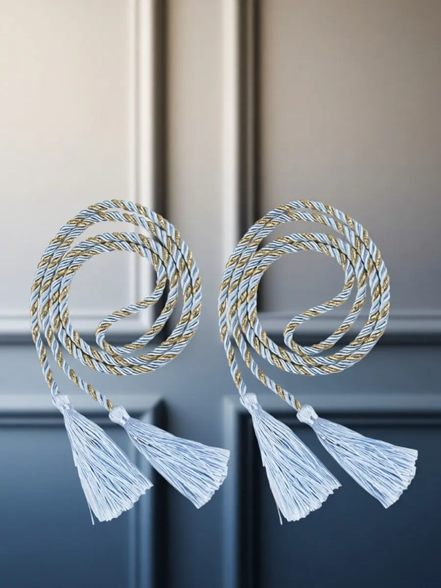 2Pcs Curtain Tiebacks Window Bandage Tassel Curtain Tie Rope Elegant Drapes Holder for Living Room Bedroom Office