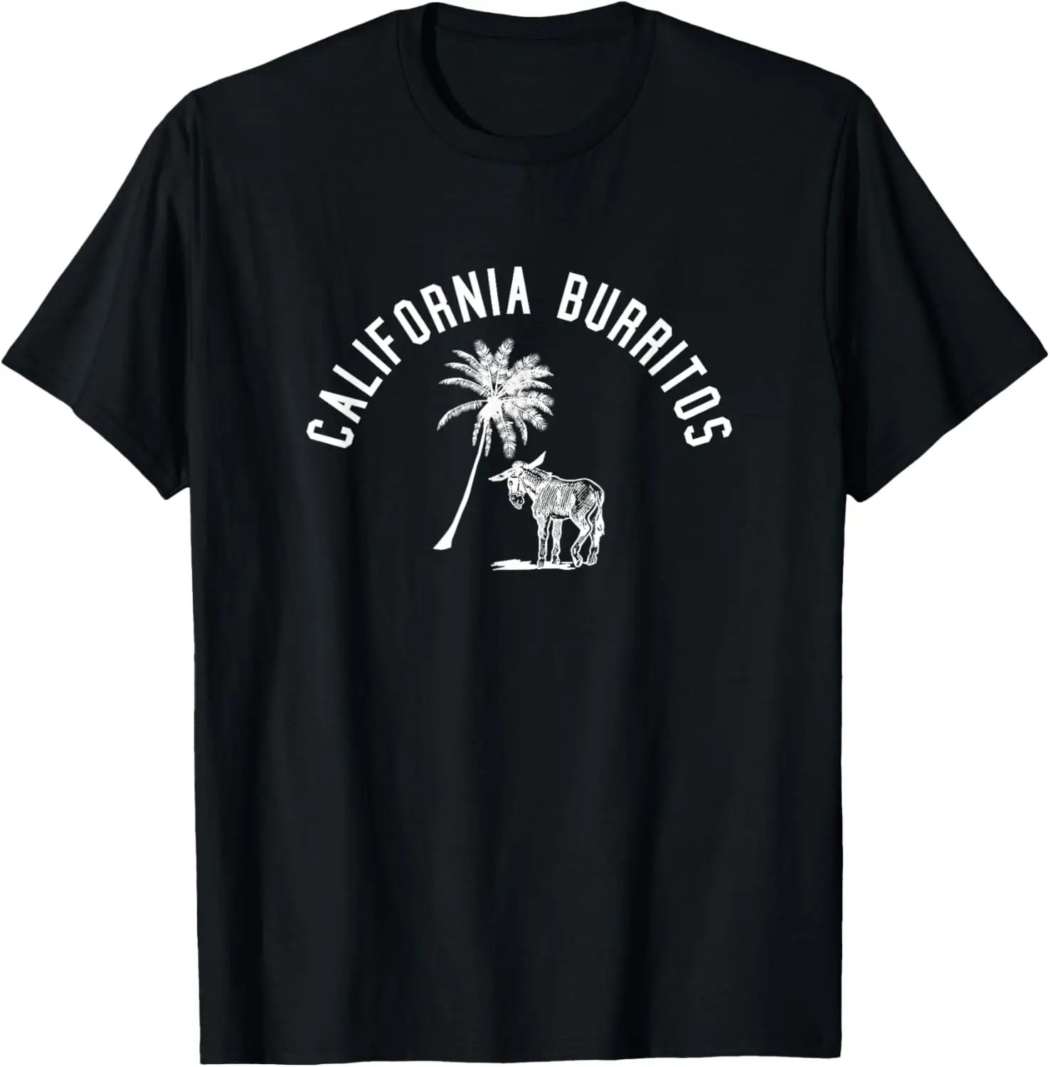 California Burritos Donkey Funny Mexican Food Retro Tourist T-Shirt