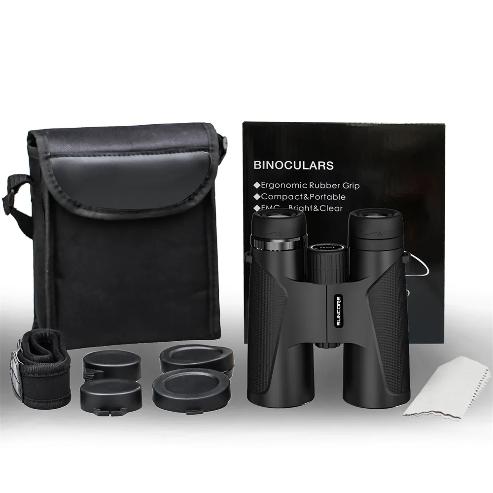 Télescope portable HD Suncore TL12X42, jumelles professionnelles étanches, objectif large de 42 mm pour le camping en plein air