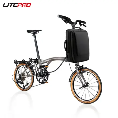 Litepro 접이식 자전거 비즈니스 남성용 확장 배낭, 브롬톤 대용량 통근 컴퓨터 가방