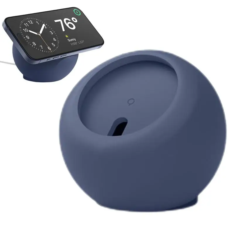 Magnetic Wireless Charger Stand Silicone Charging Holder Charger Holder Portable Mount Base Charging Cable Not Included