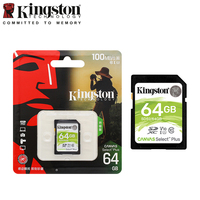 Kingston Canvas Select Plus SD Card 32GB 64GB 128GB 256GB 512GB Memory Card Up to 100MB/s read SDS2 Flash Card C10 for Camera