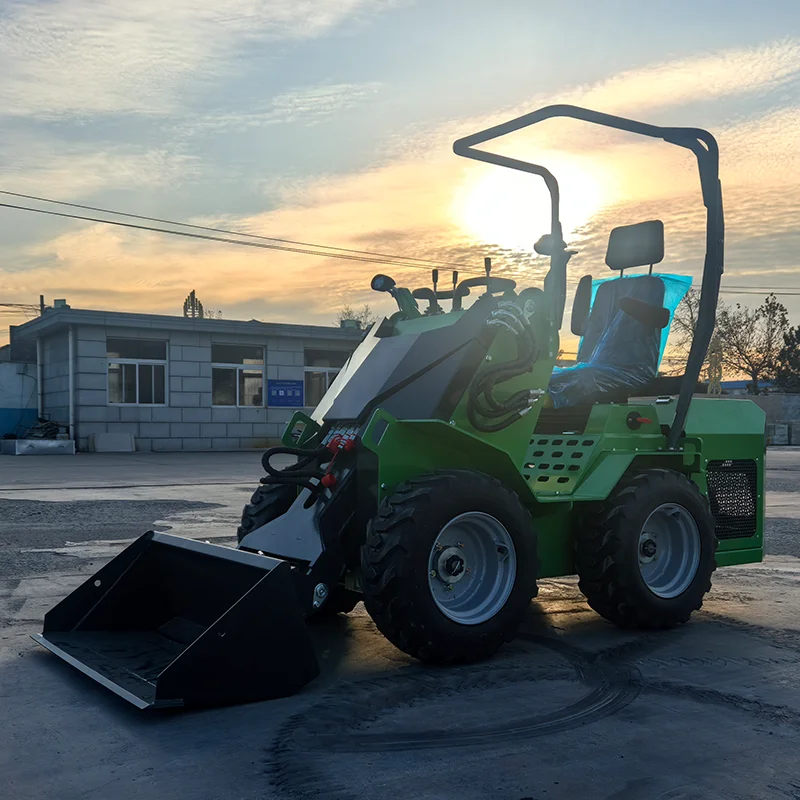 Customized Low Price Mini Skid Steer Loader With Attachment 400Kg Front Loader Tractor China Factory