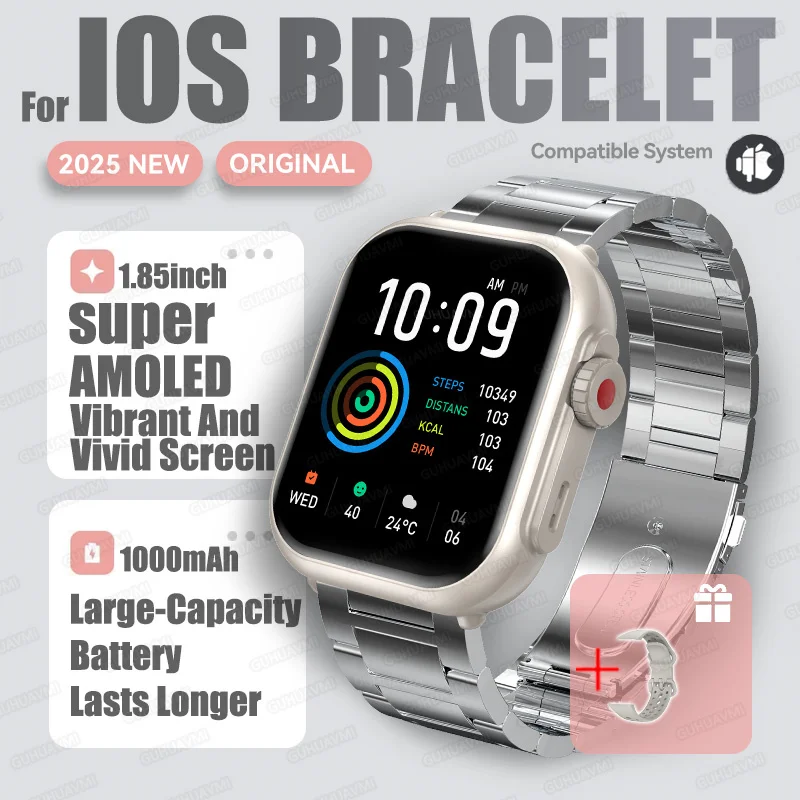 2025Nieuw Voor XIAOMI IOS Horloge Ultra2 Smart Horloges Vrouwen 1000mAh 1.85 "AMOLED Full Touch Screen BT Call Dames mode Smartwatch