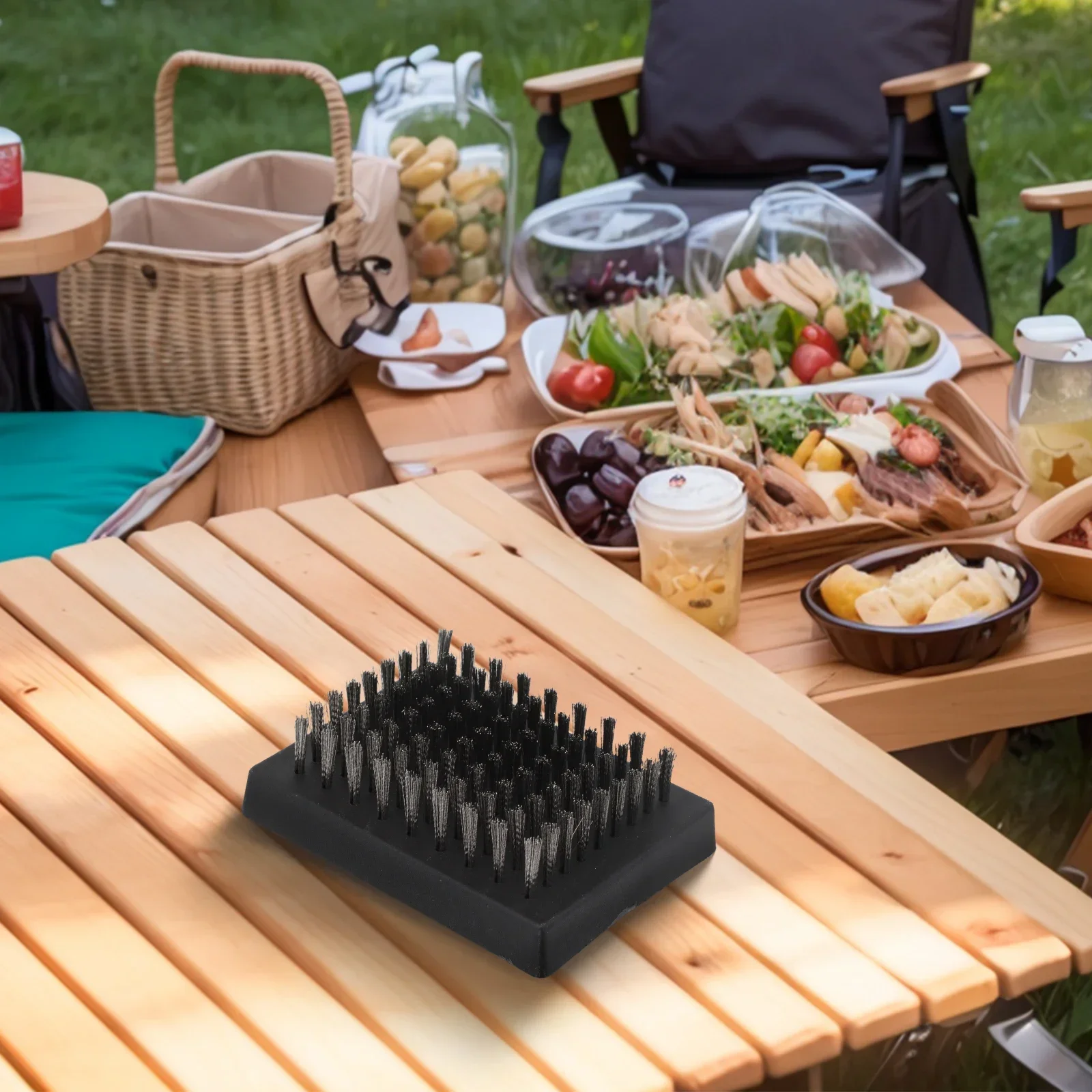 바베큐 그릴 청소 브러시 교체 헤드, 스테인레스 철사 강모 클리너, 주방 액세서리, 야외 바베큐 부품