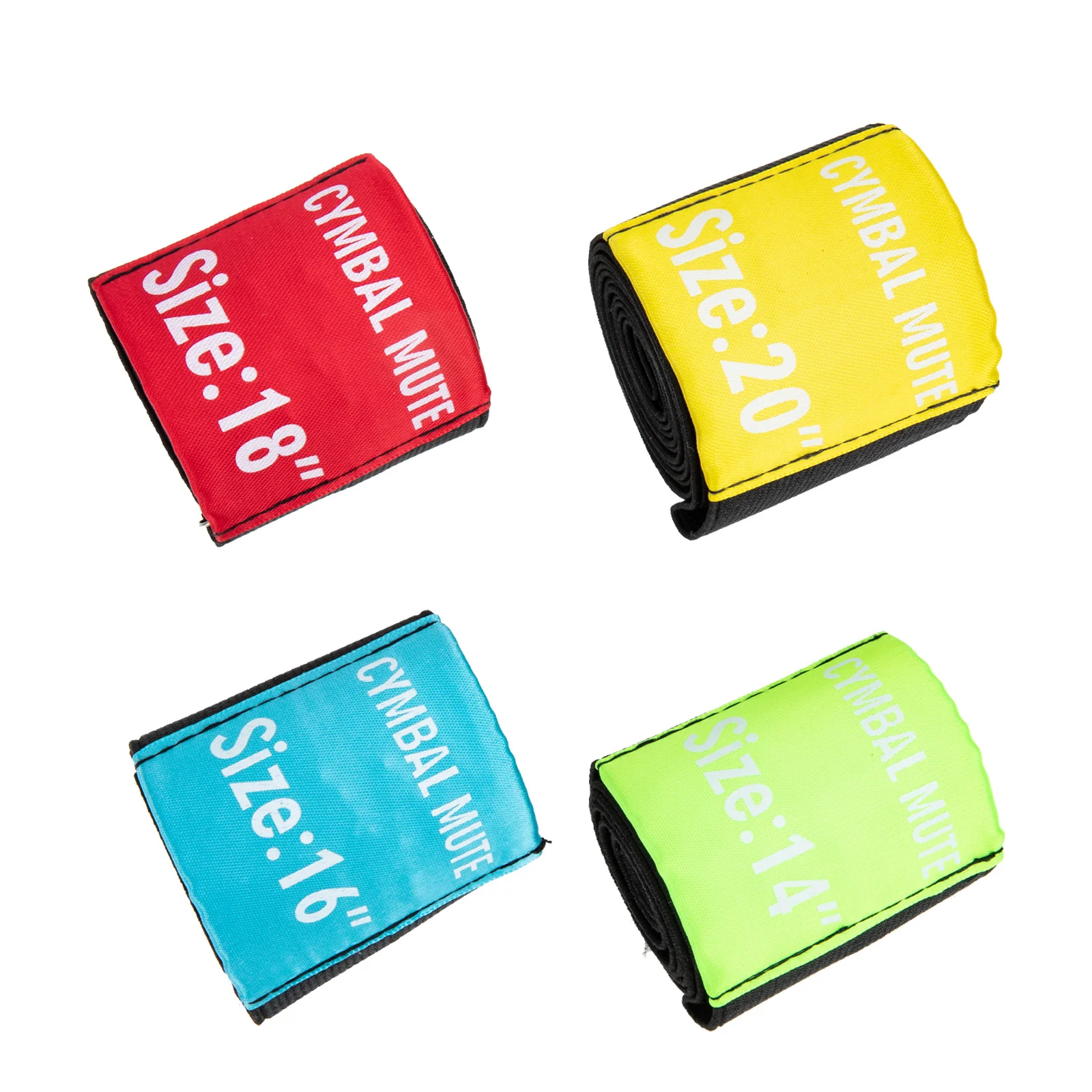 4Pcs Cymbal Pad Professional Drum Practice Mute Circles Noise Reducing Cymbal Belt Drumming Practice Pad