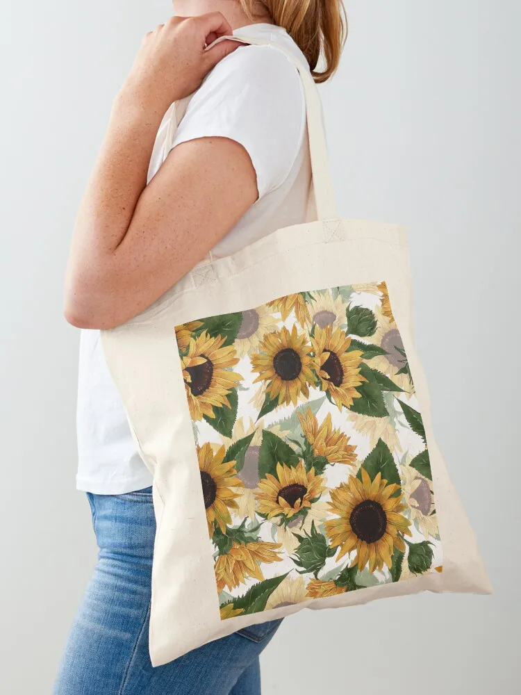 

Sunflowers Love Botanical Garden Tote Bag cute pouch bag Women's shopping bag Women's beach bags cloth woman
