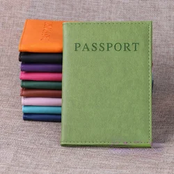 PU Leather Passport Covers Document Cover ID Card Travel Passport Holder Travel Acceessory Protective Credit Card Case Women Men