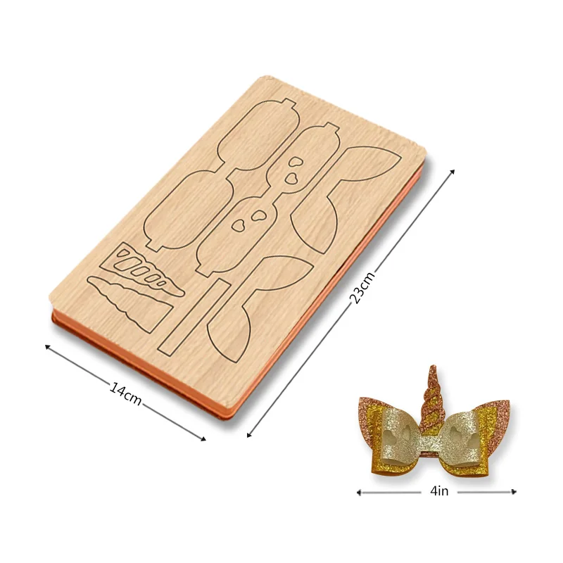 Xx222 4-inch Unicorn Bow Wooden Cutting Dies Suitable For Most Cutting Machines