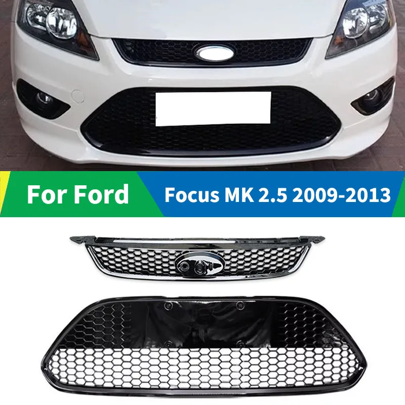 

For Ford Focus MK 2.5 2009-2013 Car Front Grille Hood Grille Parts Fog Lamp Frame Racing Grills Accessories Body kits Tuning