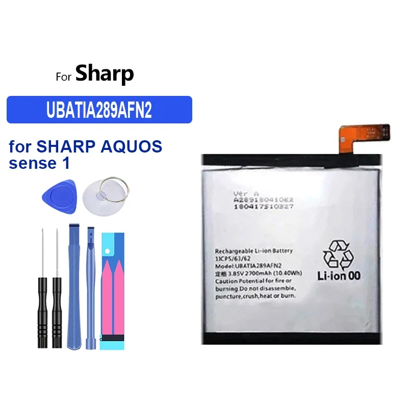 2700mAh Replacement Battery UBATIA289AFN2 for Sharp AQUOS sense 1 Sense1