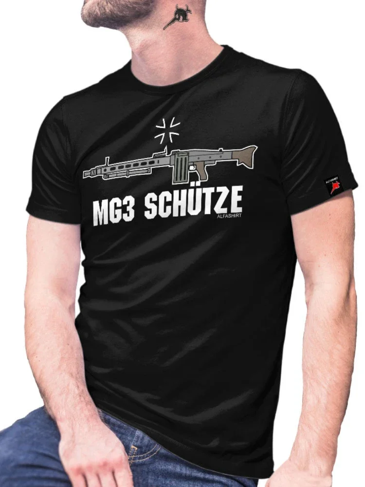 Mg3 Sniper Machine Gun German Army 7,62mm Panzer Grenadier T-Shirt Short Sleeve Casual 100% Cotton T Shirt