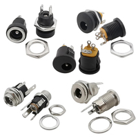 10Pcs 5.5 x 2.1mm DC Power Female Jack Socket Nut Panel Mount Connector Electric Connectors DC-022B DC-099 DC-022K