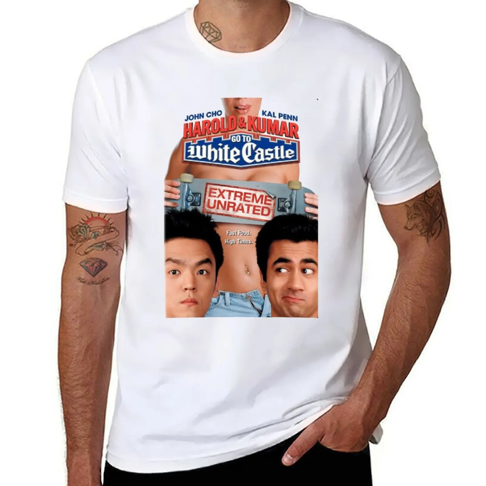 

Harold and kumar go to whitecastle T-Shirt t shirt man designer t shirts for man pack white T-Shirt