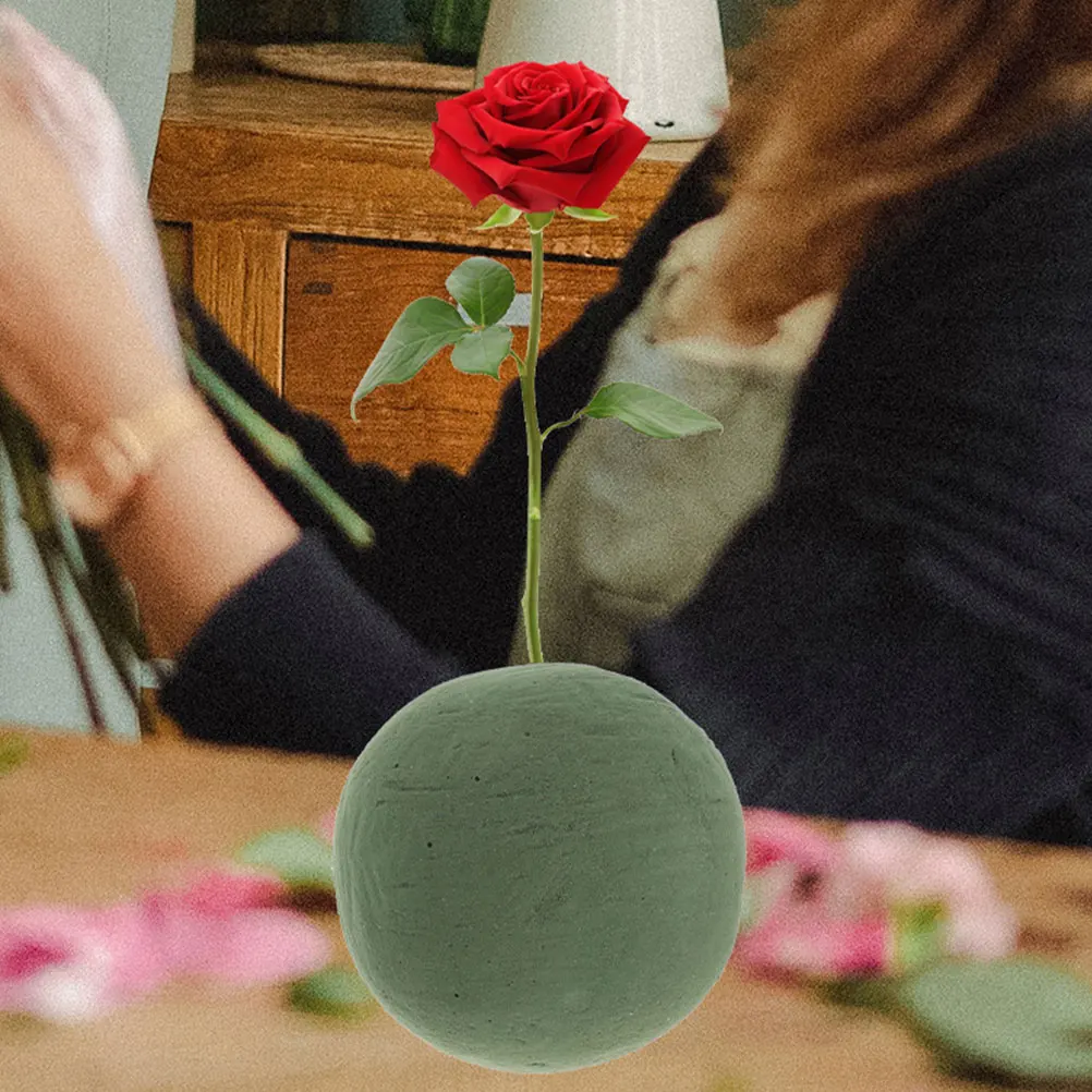 

4 шт. отборный шар из пенопласта из фенольной смолы для цветочных композиций своими руками, свадебный декор, грязевая основа с сушеным цветочным принтом, круглые пенопластовые блоки для